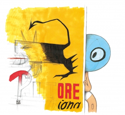 Disegno per la copertina del libro "Frontiera"