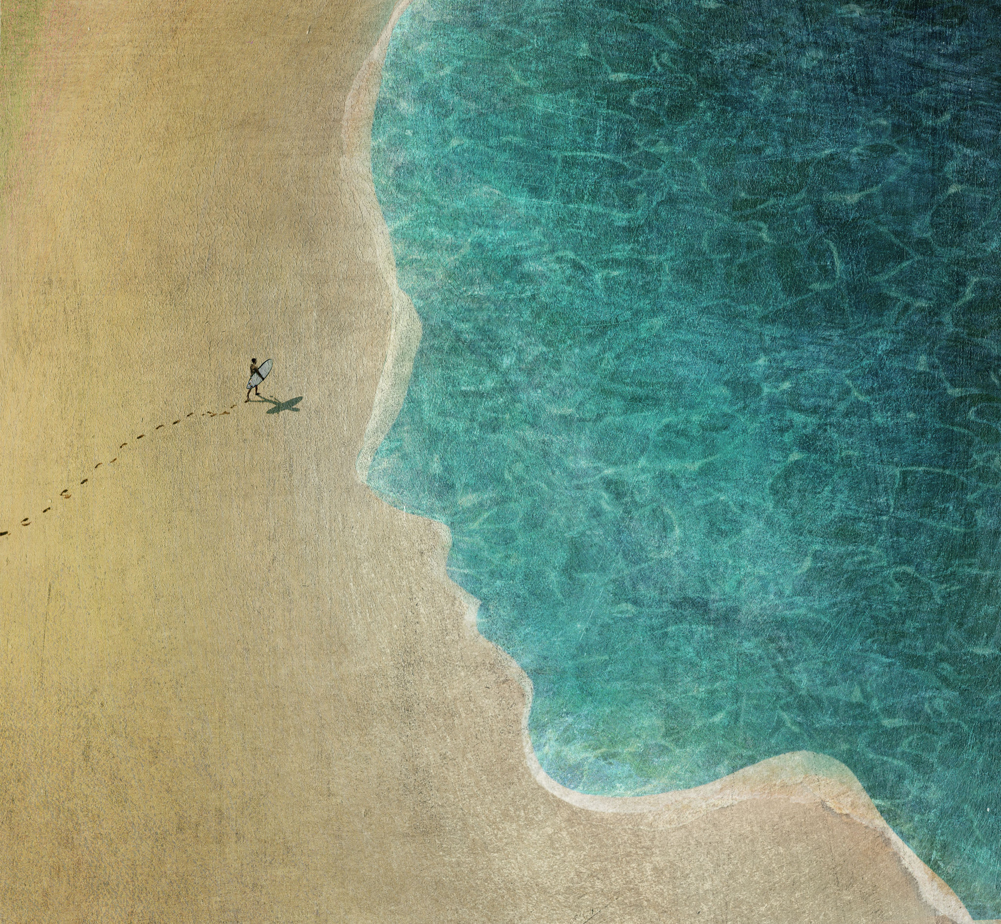 spiaggia profilo donna