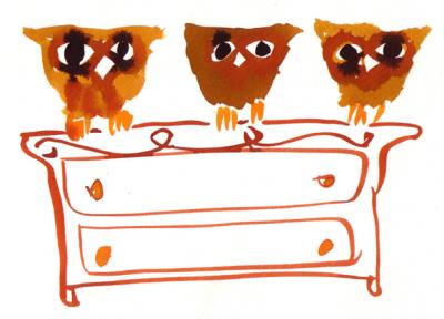 tre civette sul comò